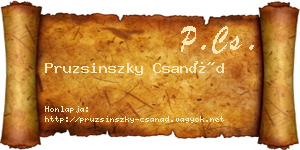 Pruzsinszky Csanád névjegykártya